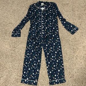 Disney Navy Pajama Set with Star Wars Print